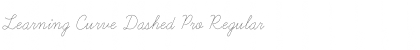 Download Learning Curve Dashed Pro Regular Font Title Preview