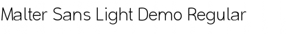 Download Malter Sans Light Demo Regular Font Title Preview