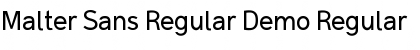 Download Malter Sans Regular Demo Regular Font Title Preview