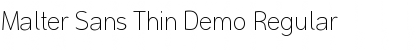 Download Malter Sans Thin Demo Regular Font Title Preview
