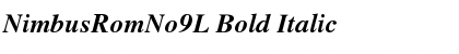 Download NimbusRomNo9L Bold Italic Font