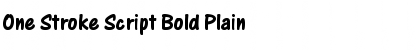 Download One Stroke Script Bold Plain Font Title Preview