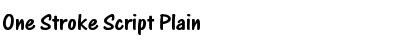 Download One Stroke Script Plain Font Title Preview