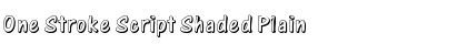 Download One Stroke Script Shaded Plain Font Title Preview