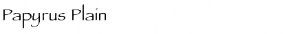 Download Papyrus Plain Font Title Preview