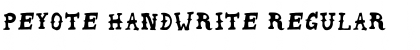 Download Peyote Handwrite Regular Font Title Preview