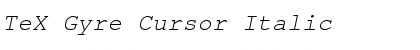 Download TeX Gyre Cursor Italic Font Title Preview