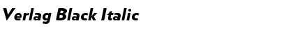 Download Verlag Black Italic Font Title Preview