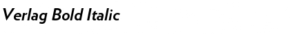 Download Verlag Bold Italic Font Title Preview