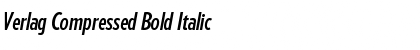 Download Verlag Compressed Bold Italic Font Title Preview