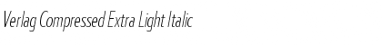 Download Verlag Compressed Extra Light Italic Font Title Preview
