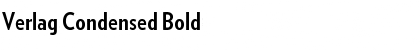 Download Verlag Condensed Bold Font Title Preview