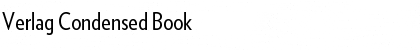 Download Verlag Condensed Book Font Title Preview