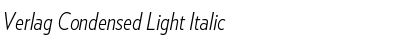Download Verlag Condensed Light Italic Font Title Preview
