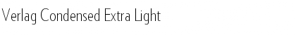 Download Verlag Condensed Extra Light Font Title Preview