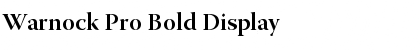 Download Warnock Pro Bold Display Font