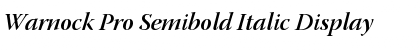 Download Warnock Pro Semibold Italic Display Font