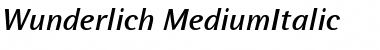 Download Wunderlich Medium Italic Font Title Preview