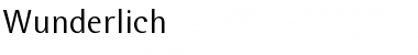Download Wunderlich Regular Font Title Preview