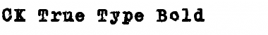 Download CK True Type Bold Font Title Preview