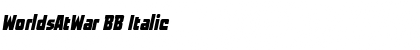 Download WorldsAtWar BB Italic Font Title Preview