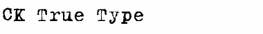 Download CK True Type Regular Font Title Preview