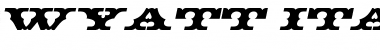 Download Wyatt Italic Font Title Preview