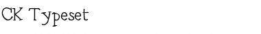 Download CK Typeset Regular Font Title Preview