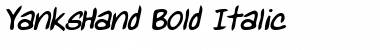 Download YanksHand Bold Italic Font