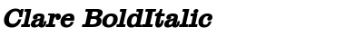 Download Clare BoldItalic Font Title Preview