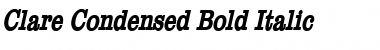 Download Clare Condensed Bold Italic Font Title Preview
