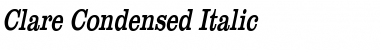 Download Clare Condensed Italic Font Title Preview