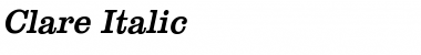 Download Clare Italic Font Title Preview