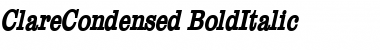 Download ClareCondensed BoldItalic Font Title Preview