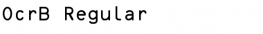 Download OcrB Regular Font Title Preview