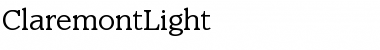 Download ClaremontLight Roman Font Title Preview