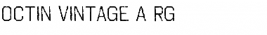 Download Octin Vintage A Regular Font Title Preview