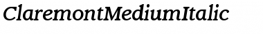 Download ClaremontMediumItalic Roman Font Title Preview