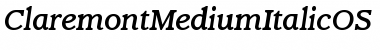 Download ClaremontMediumItalicOS Roman Font Title Preview