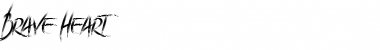 Download Brave Heart Regular Font Title Preview