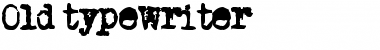 Download Old typewriter Regular Font Title Preview