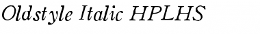 Download Oldstyle Italic HPLHS Font Title Preview