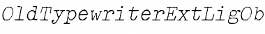 Download OldTypewriterExtLigObl Regular Font Title Preview