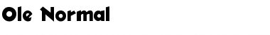 Download Ole Normal Font Title Preview