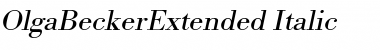 Download OlgaBeckerExtended Italic Font Title Preview