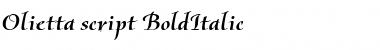 Download Olietta script BoldItalic Font Title Preview