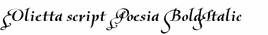 Download Olietta script-Poesia BoldItalic Font Title Preview