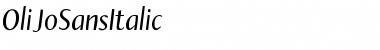 Download OliJoSans Regular Font Title Preview