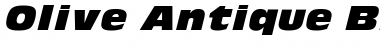 Download Olive Antique Black Extended Italic Font Title Preview