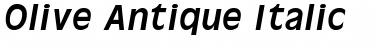 Download Olive Antique Italic Font Title Preview